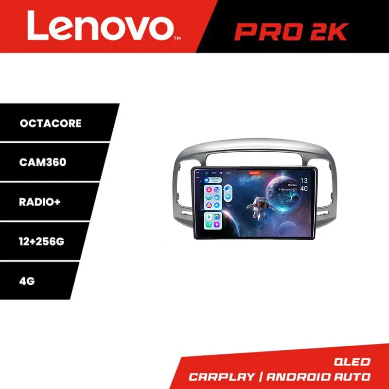 Navigație Hyundai Accent 2006-2012 Lenovo QLED 2K Android 12+256 GB Plată sigură