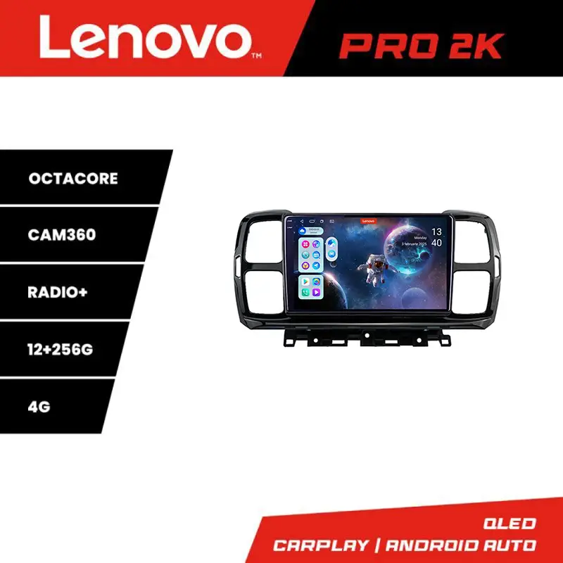 Retur gratuit Navigatie Android Citroen C5 Aircross QLED 2K, 12GB RAM, 256GB, 360 Lenovo