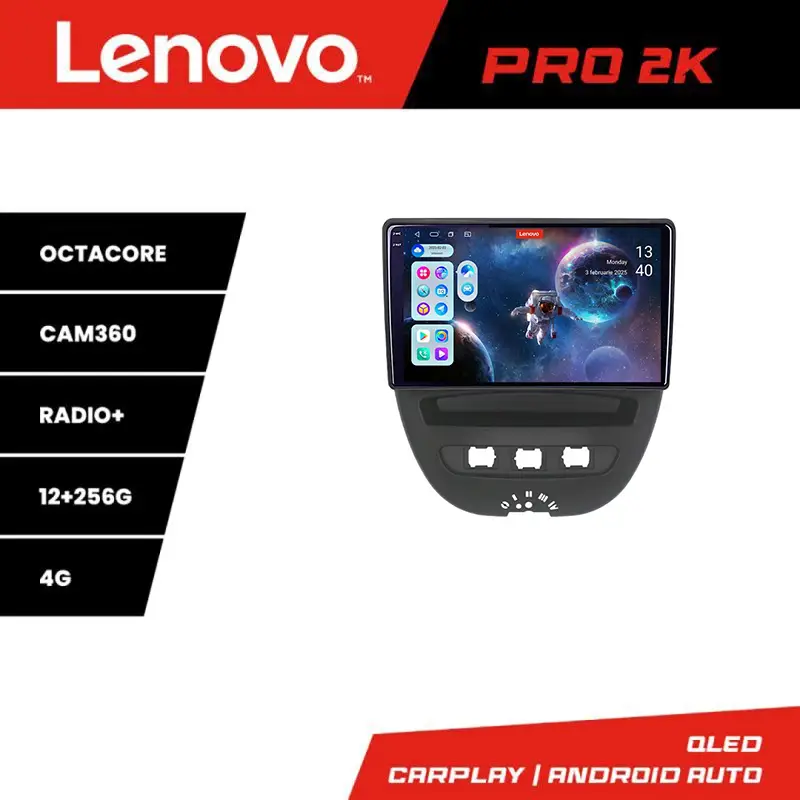 Navigatie Android 2K QLED 12+256GB pentru Citroen C1, Peugeot 107, Toyota Aygo 2005-2014 Cel mai bun preț