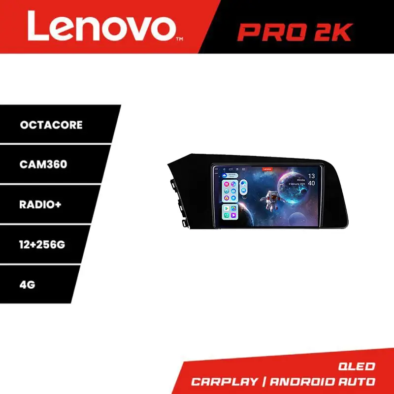 Navigație Android Hyundai Elantra 2021+ Lenovo QLED 2K 12+256GB 360 Preț mic