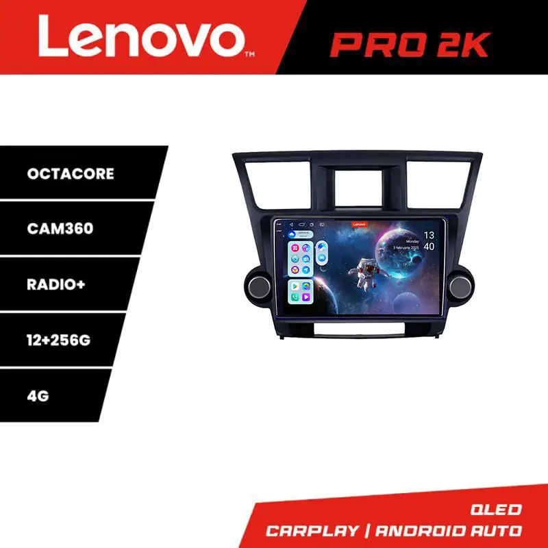 Ofertă de sezon Navigație Android Toyota Highlander 2007-2013 QLED 2K 12GB+256GB 360