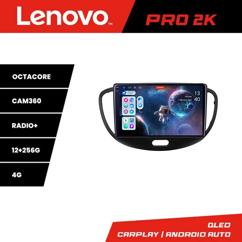 Livrare rapidă Navigație Hyundai i10 2007-2013 Android QLED 2K 12GB+256GB 4G Lenovo