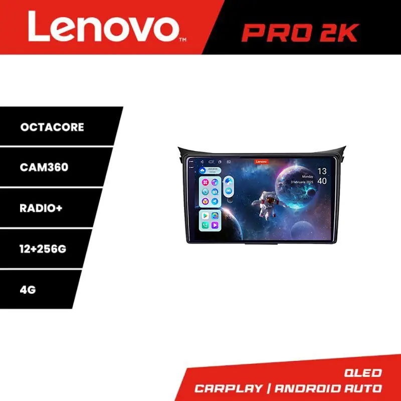 Noutate Navigație Hyundai i30 2011-2016 Lenovo Pro 2K QLED 12+256GB 360