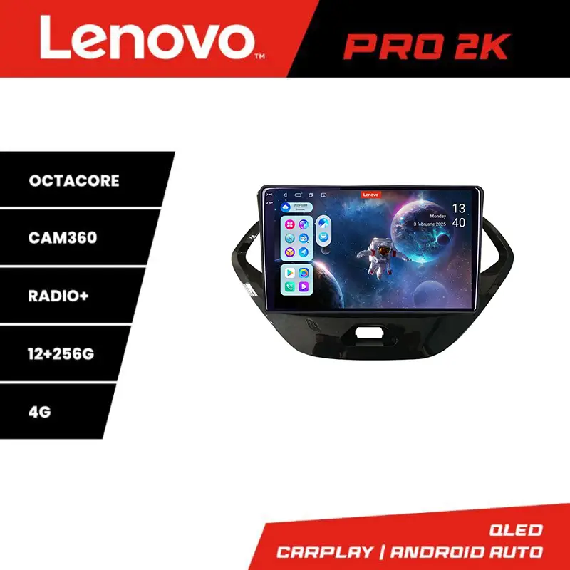 Navigatie Android Ford KA 2015-2020 QLED 2K 12+256GB 4G 360 Lenovo Ultima șansă