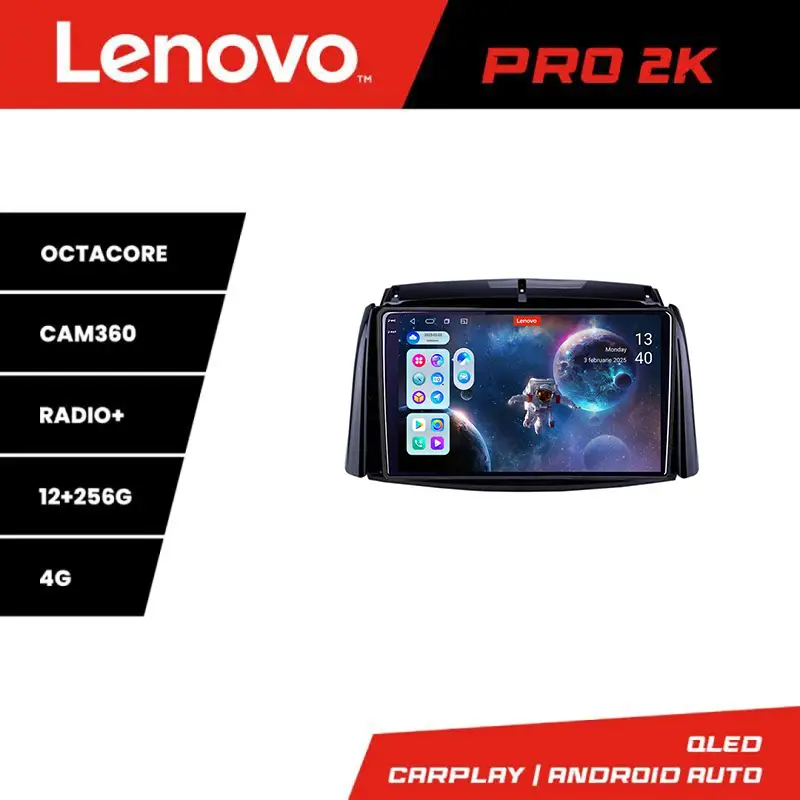 Noutate Navigație Renault Koleos 2009-2016 Lenovo QLED 2K 12+256GB 360