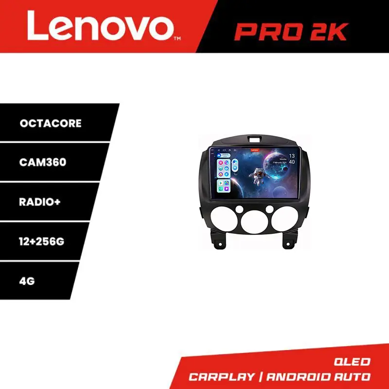 Navigatie Android Mazda 2 2007-2013 QLED 2K, 8 Core, 12GB+256GB Lenovo Ofertă specială