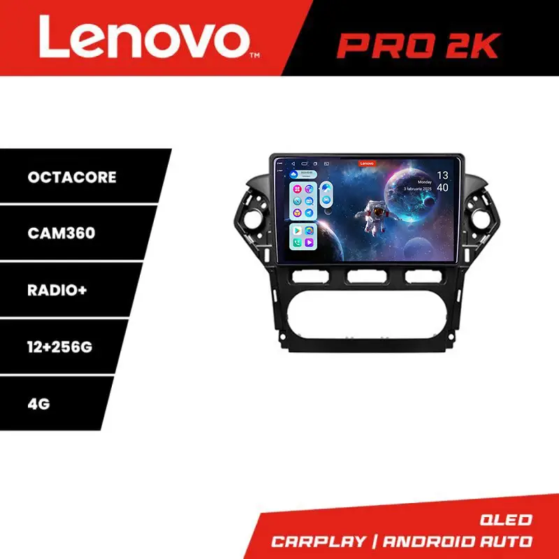 Navigație Android Lenovo QLED 2K 12+256GB pentru Ford Mondeo 2010-2014 Popular