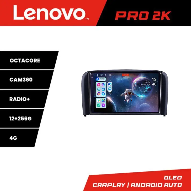 Livrare gratuită Navigație Volvo S80 2004-2006 Lenovo Pro 2K QLED 8 Core 12GB+256GB