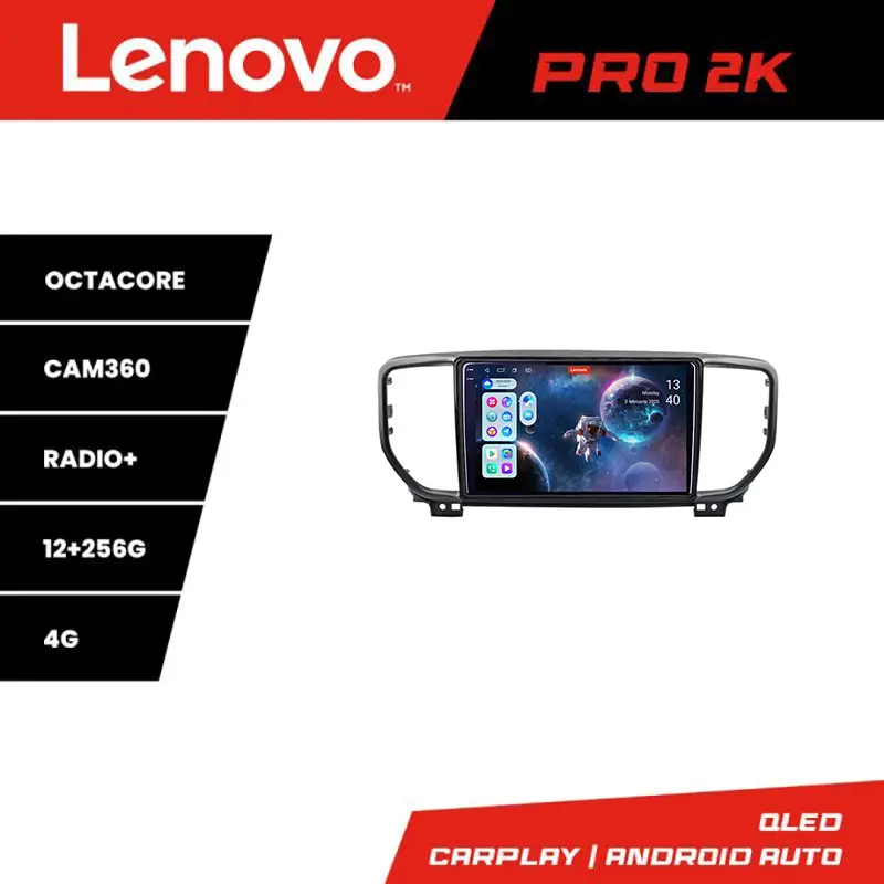 Noutate Navigatie Android Kia Sportage facelift 2019 Lenovo QLED 2K 12+256 GB