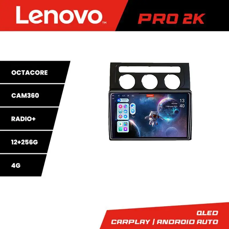 Navigatie Lenovo VW Touran 2003-2009, QLED 2K, 12+256 GB, Android Preț redus