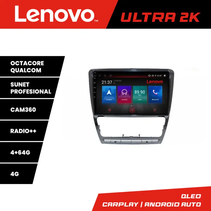 Cel mai bun preț Navigație Android Skoda Octavia 2 2005-2013 Lenovo QLED 4+64GB 8 Core