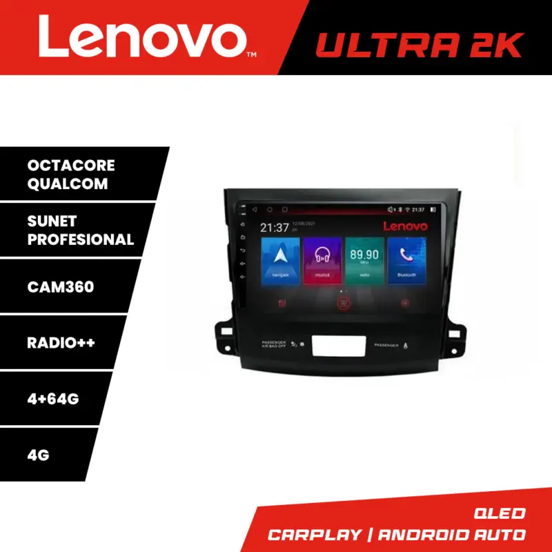 Reducere de preț Navigație Android Mitsubishi Outlander 2007-2012 QLED 4GB+64GB 360