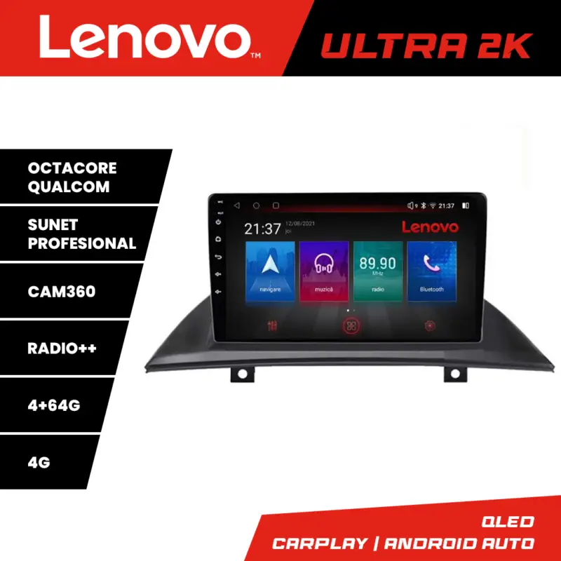 Navigație BMW X3 E83 2004-2012 Lenovo QLED Android 4+64GB 360 Discount