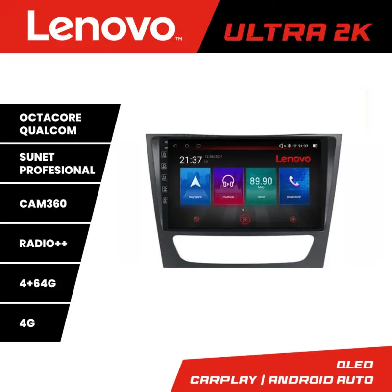 Navigație Android Mercedes W211 W219 Lenovo QLED 8 nuclee 4+64GB Reduceri