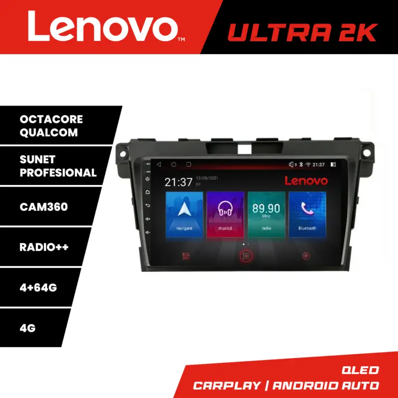 Navigație Mazda CX-7 2008-2012 Lenovo QLED 4GB+64GB Android 360 Transport gratuit