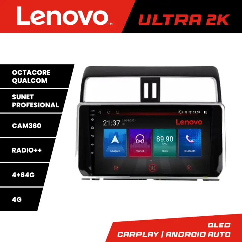 Navigație Toyota Prado J150 2018+ Lenovo QLED Android 4GB+64GB Reduceri
