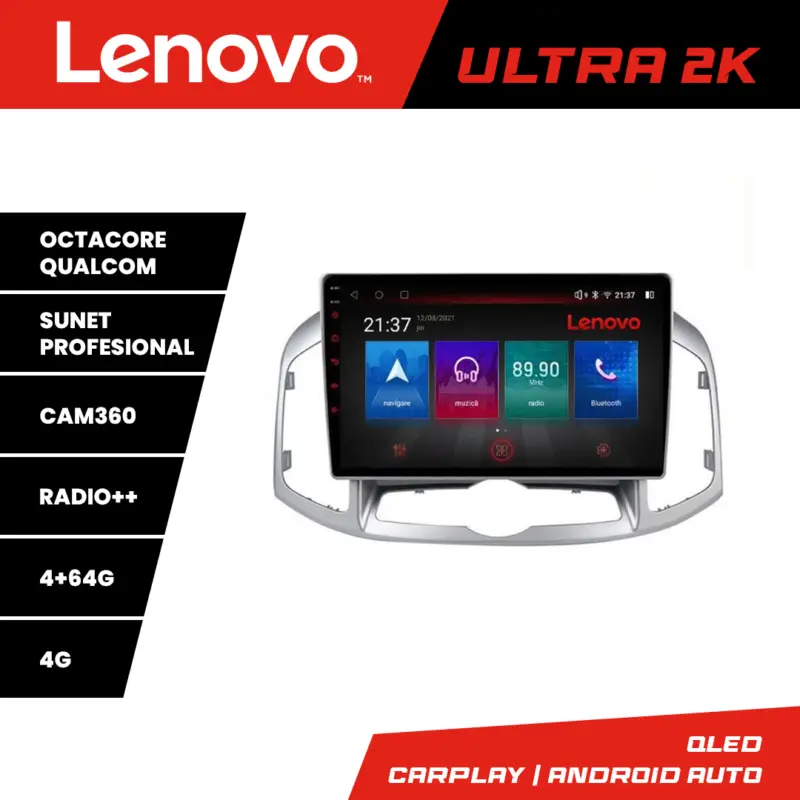 Transport gratuit Navigatie Android Chevrolet Captiva 2012-2018 QLED 4GB+64GB Lenovo