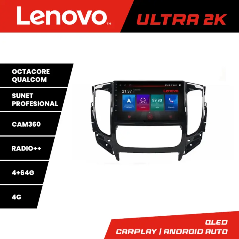 Vezi acum Navigație Mitsubishi L200 2014-2020 Lenovo QLED 4GB+64GB Android 360