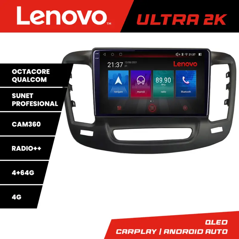 Navigatie Android Chrysler 200 2015-2019 QLED 4G 4+64GB Lenovo Premium