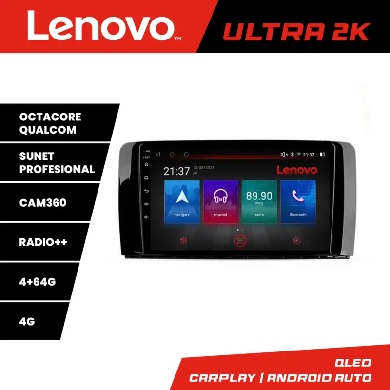 Navigație Mercedes Clasa R W251 Lenovo QLED Android 4+64GB 360 Premium