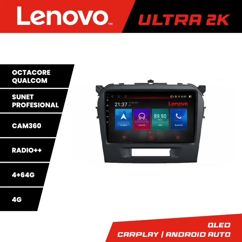 Navigație Android Lenovo pentru Suzuki Grand Vitara 2016+ cu GPS, 4G și Bluetooth Cel mai bun preț