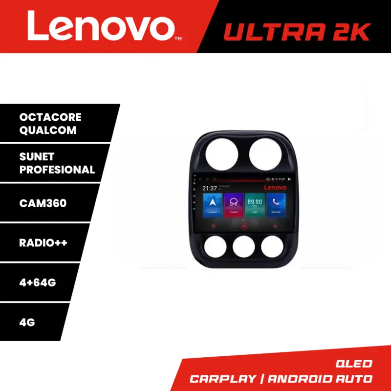Ofertă Navigație Android Jeep Compass 2010-2016 Lenovo QLED 4+64GB 8 Core