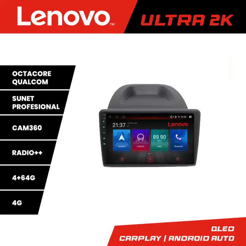 Ofertă specială Navigație Android Ford Fiesta 2012-2018 Lenovo QLED 4GB+64GB 360