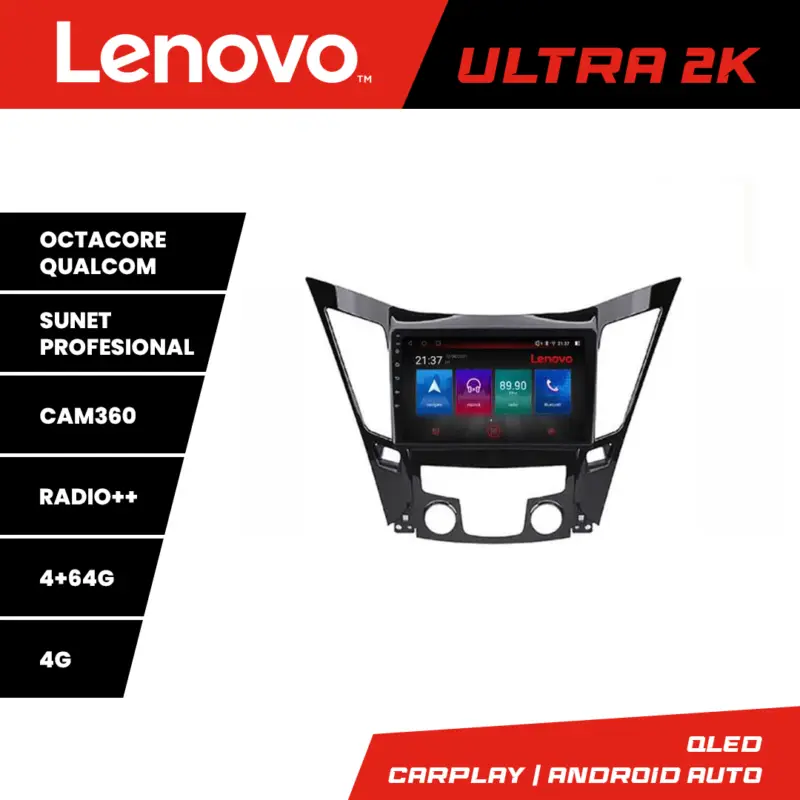 Navigatie Hyundai Sonata 2011-2015 Lenovo QLED 4GB+64GB 8 Core Android Mai ieftin