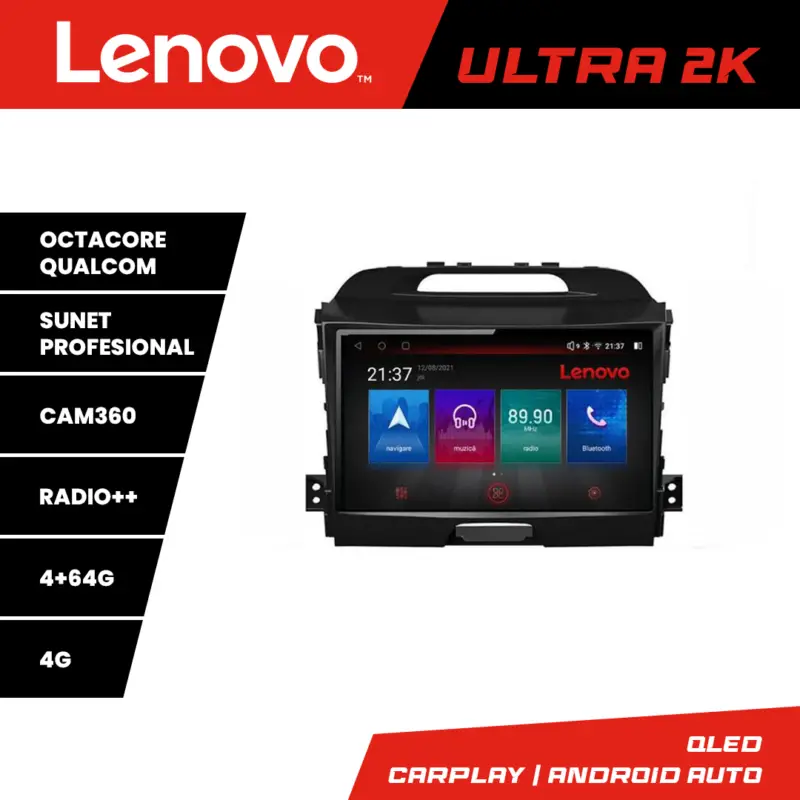 Expediere rapidă Navigatie Android Kia Sportage 2010-2016 Lenovo QLED 4GB+64GB 360