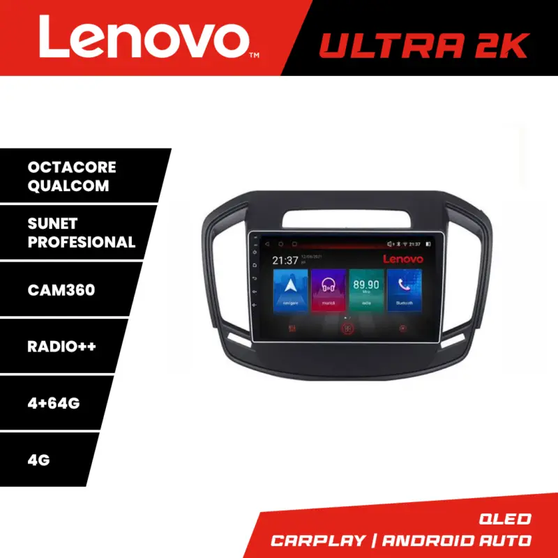 Navigație Opel Insignia 2014-2017 Lenovo QLED 4+64GB Android 360 Plată sigură
