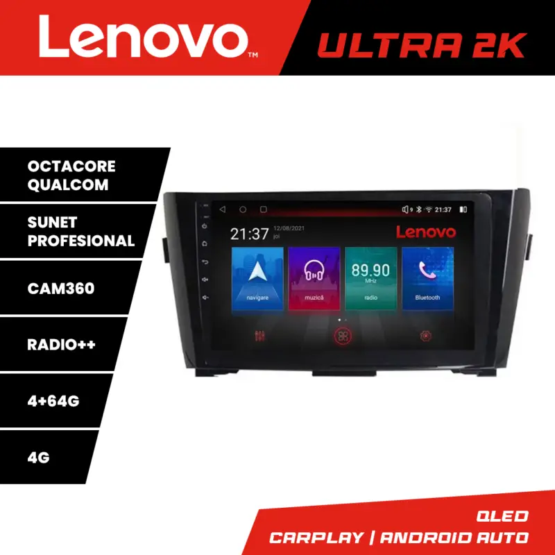 Vezi acum Navigație Nissan Qashqai/X-Trail 2013-2018 Lenovo QLED 4+64 GB Android