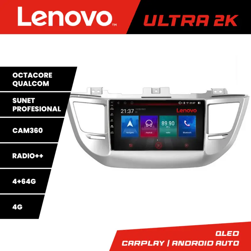 Navigație Android Hyundai Tucson 2015-2019 Lenovo QLED 4GB+64GB 360 Cel mai bun preț
