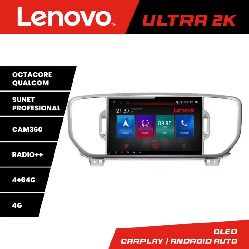 Navigație Android Kia Sportage 2016-2018 Lenovo QLED 4+64GB 8 nuclee Cumpără acum