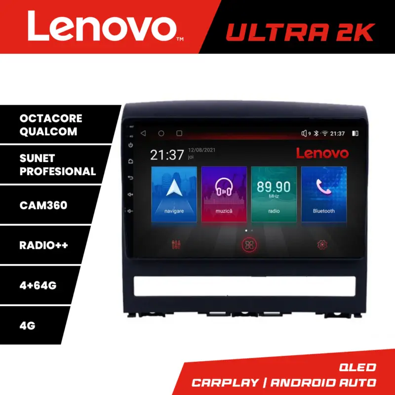 Navigație Android Lenovo QLED 4GB+64GB pentru Fiat Albea 2009-2014 Livrare rapidă