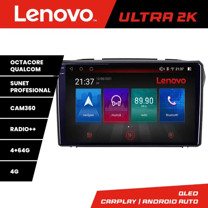 Navigație Android Suzuki Alto 2009-2016 QLED 4GB+64GB 4G GPS Lenovo Cel mai vândut