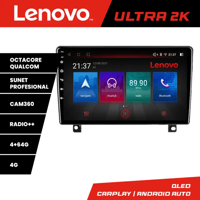 Navigatie Opel Astra H Android QLED 4GB+64GB GPS 8 Core Lenovo Calitate înaltă