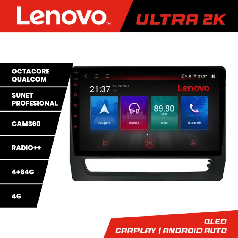 Reducere specială Navigație Android Lenovo pentru Mitsubishi ASX 2020, QLED, 4GB+64GB, 360
