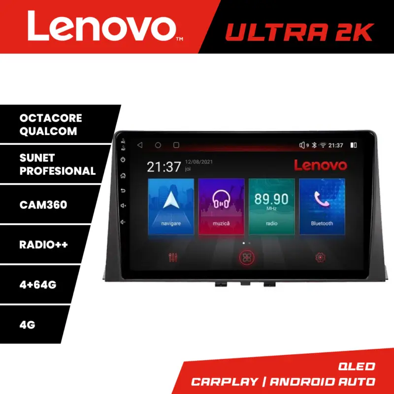 Plată sigură Navigație Android Citroen Berlingo 2019-2021 Lenovo QLED 4GB+64GB
