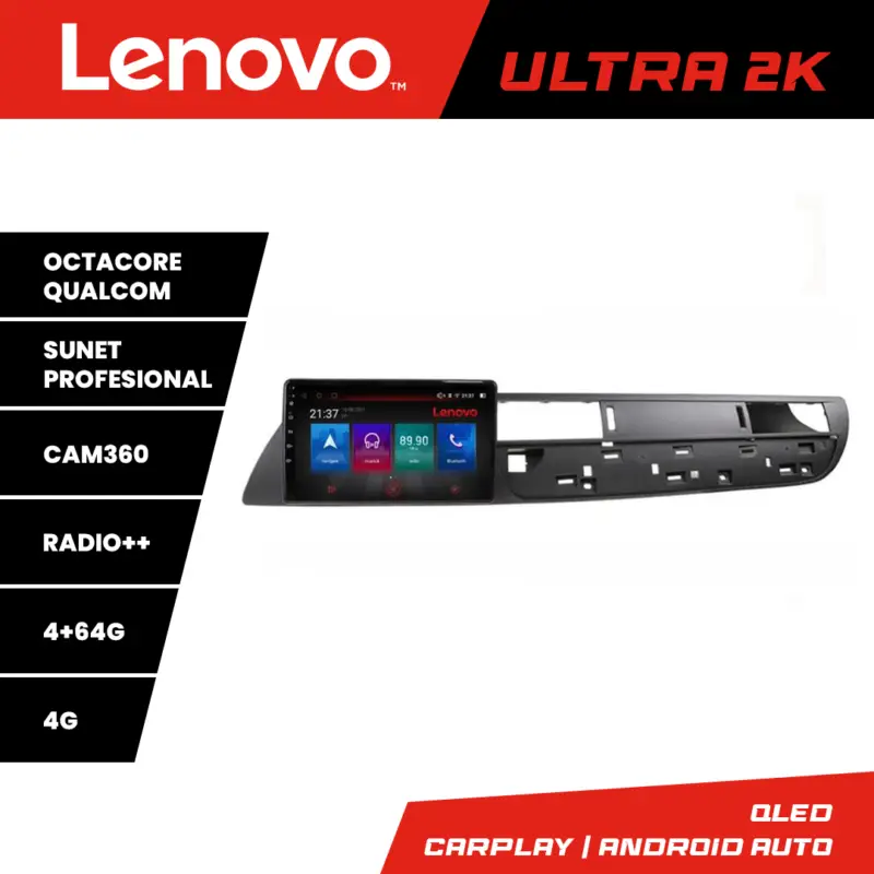Navigatie Citroen C5 2008-2017 Lenovo QLED 4GB 64GB Android 360 Ofertă