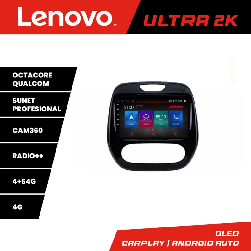 Preferatul clienților Navigatie Renault Captur Lenovo QLED 8 core 4GB+64GB Android 360