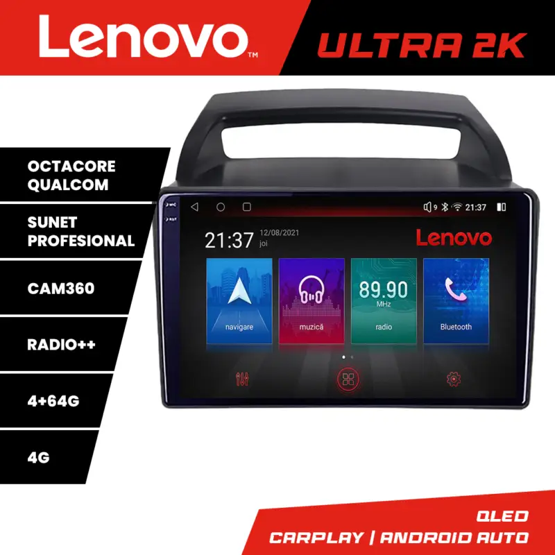 Navigație Android Kia Carnival 2006-2014 QLED 4GB+64GB 4G GPS Lenovo Reducere extra