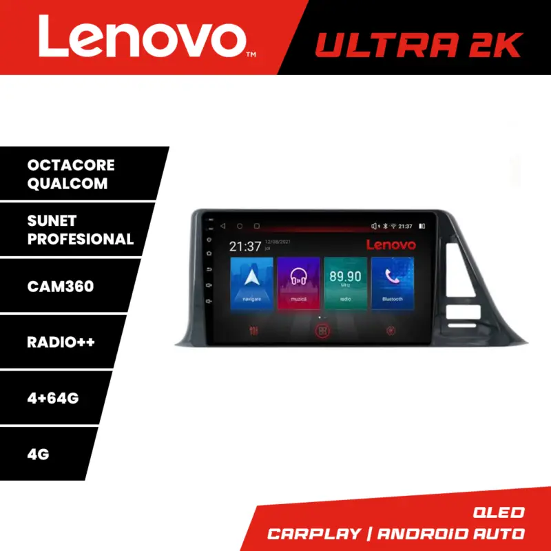 Popular Navigație Toyota C-HR Lenovo QLED 4+64GB Android cu Waze și 360