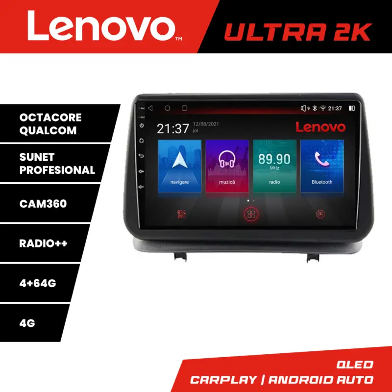 Cel mai vândut Navigație Android Renault Clio 3 2005-2013 Lenovo QLED 4+64GB 8 Core
