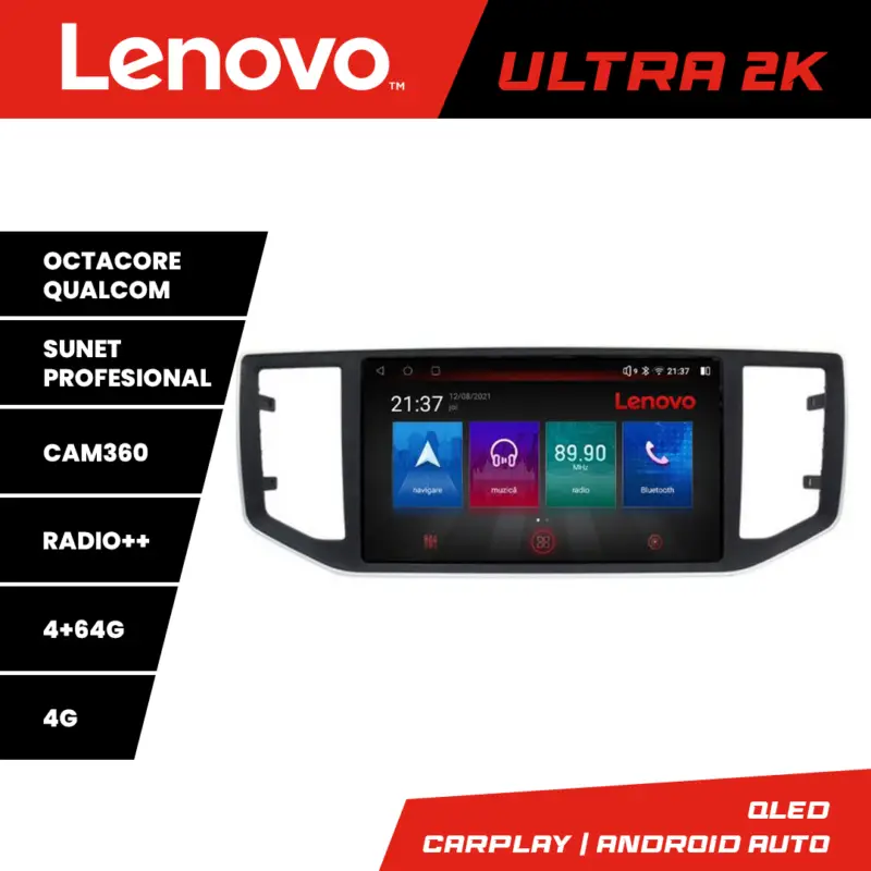 Cumpărături sigure Navigație Android Lenovo QLED 4GB/64GB pentru VW Crafter 2018+