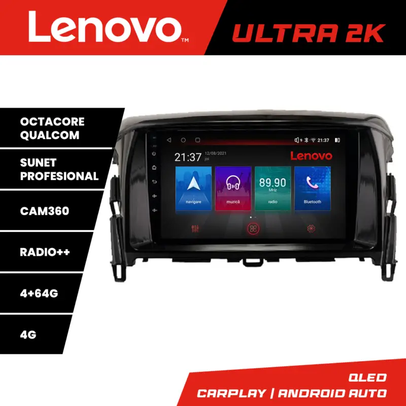 Reducere specială Navigație Android Mitsubishi Eclipse Cross 2017+ QLED 4+64GB 360 Lenovo
