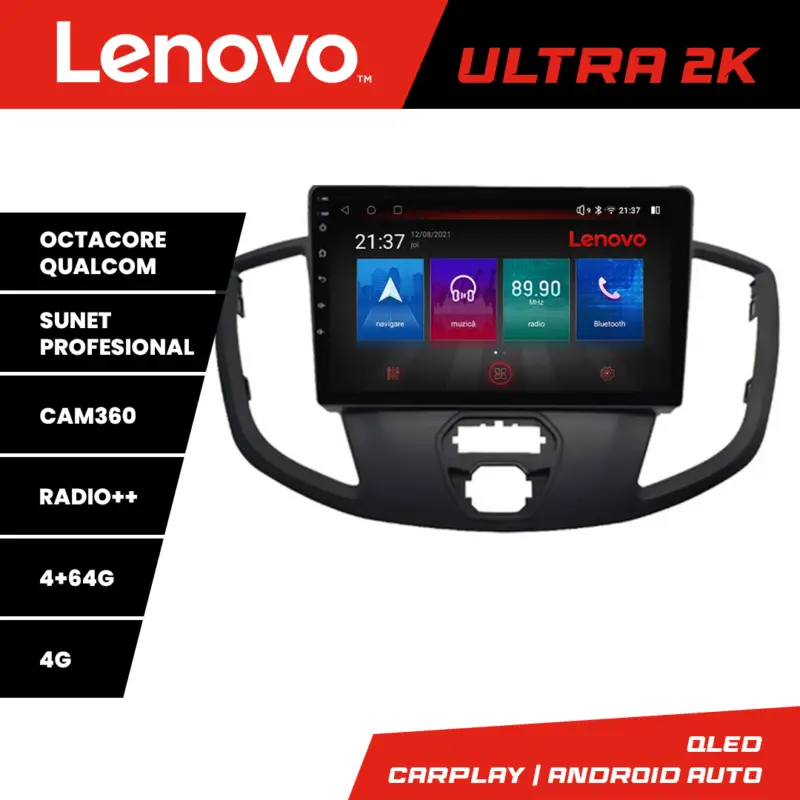 Vezi acum Navigatie Android Ford Transit V363 2015-2021 QLED 4GB+64GB 4G GPS Lenovo