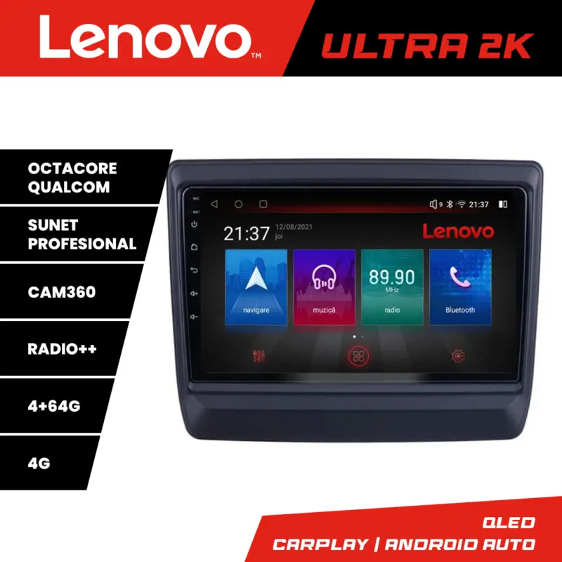 Plată sigură Navigație Android Isuzu D-Max 2020+ Lenovo QLED 4GB+64GB cu 360