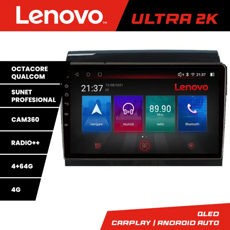 Navigație Android Lenovo 4+64GB pentru Fiat Ducato Jumper Boxer 2006-2018 Chilipir