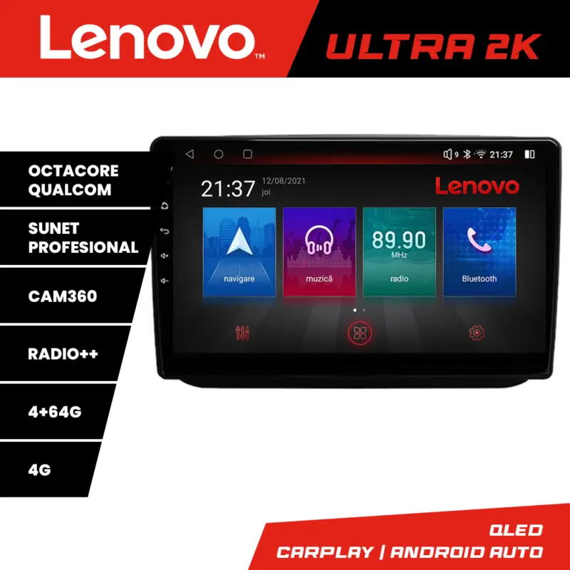 Ofertă Navigație Android Skoda Fabia 2 2009-2014 QLED GPS 4GB+64GB Lenovo