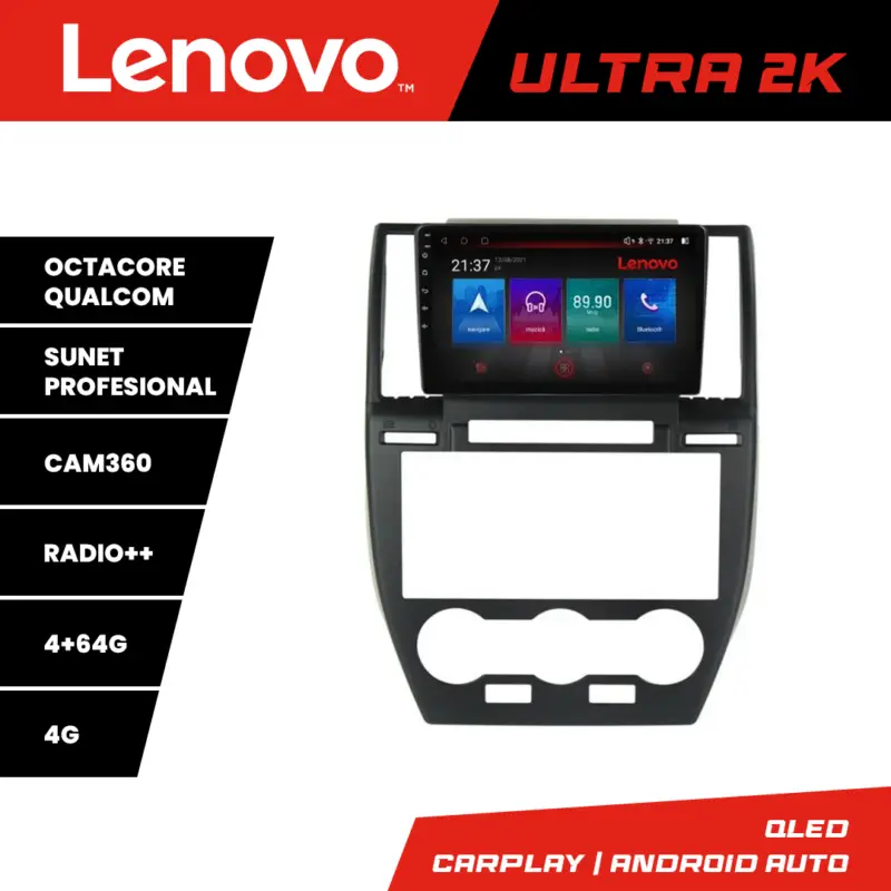 Navigație Android Lenovo QLED 4+64GB pentru Land Rover Freelander 2 2006-2012 Preț redus